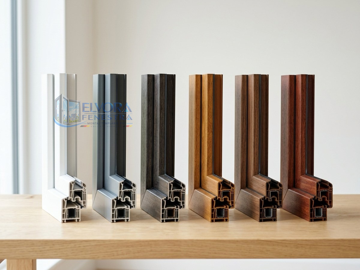 Mostre de profile PVC în culorile disponibile